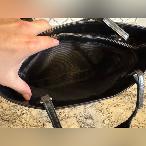 Prada Black Leather Tote Bag - Picture 10 of 12